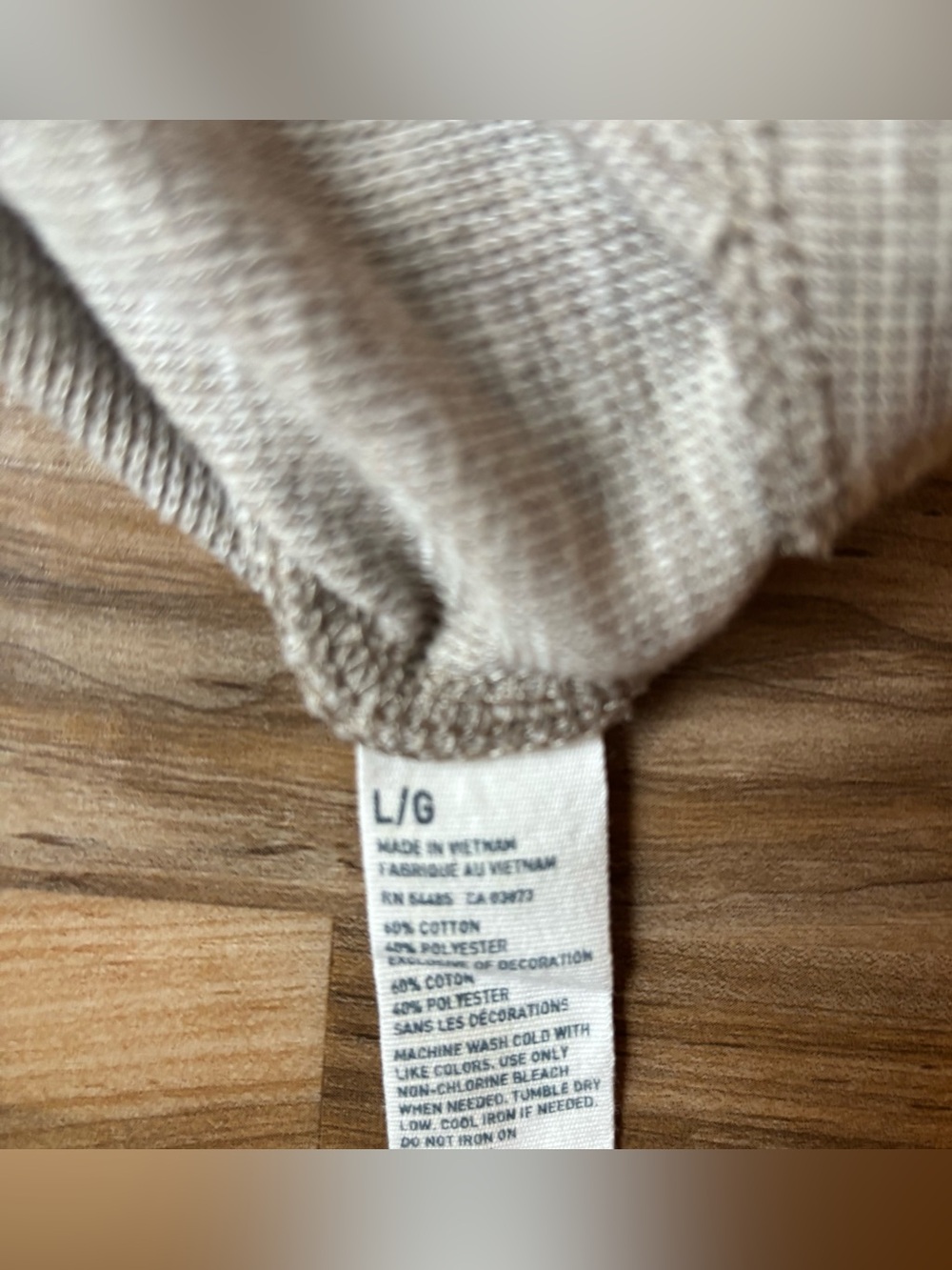 American Eagle Outfitters Men's Light Heather Oatmeal Long Sleeve Crew Grunge - Picture 10 of 10